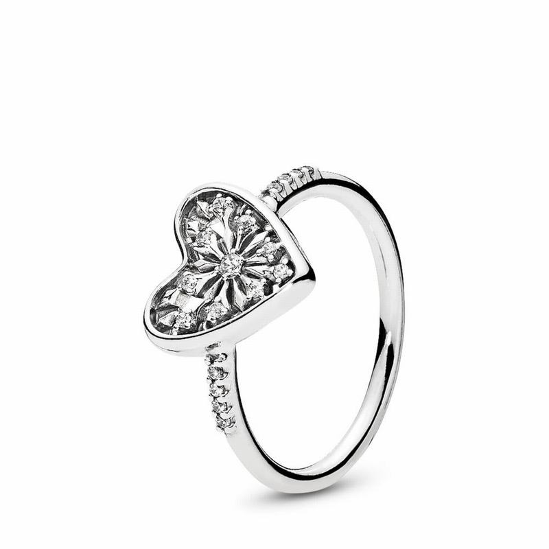 Pandora Heart Of Winter Statement Ring - Sterling Silver/Cubic Zirconia - Canada | MF5076EG